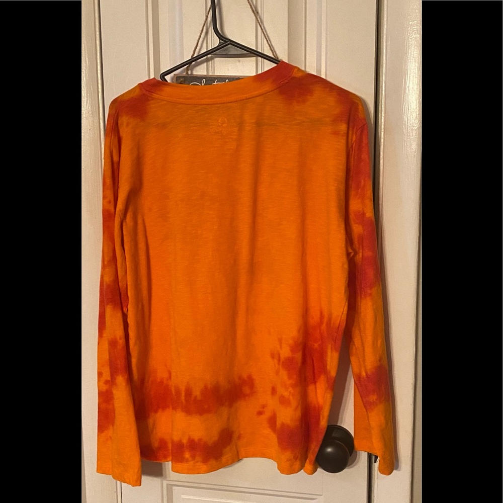 Looney Tunes Orange tie dye long sleeve shirt - Picture 2 of 3